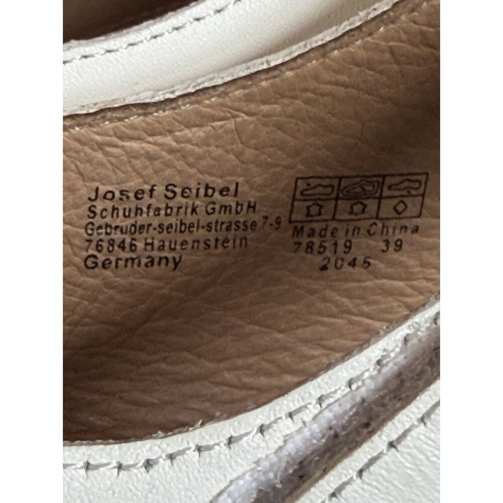 Josef Seibel Tonga 25 Adjustable Sandal White Leather Size EU 39, US 8-8.5 - Picture 4 of 11